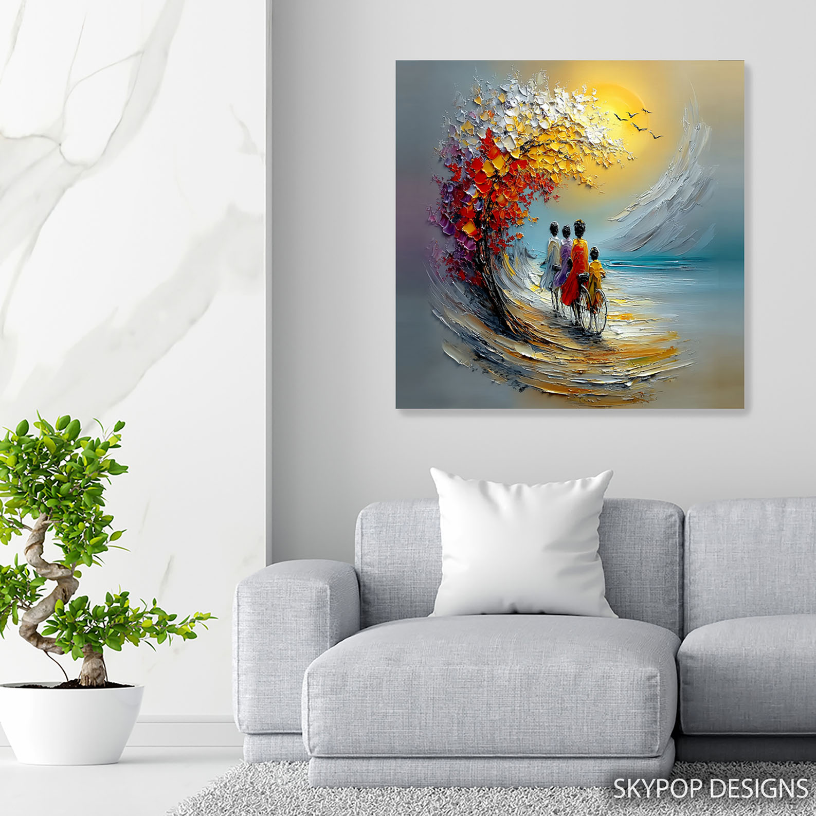 5.jpg Family Bicycle Ride Art