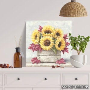 Sunflower Harvest Crate Art