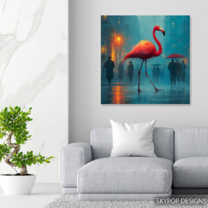 Flamingo City Strut Art