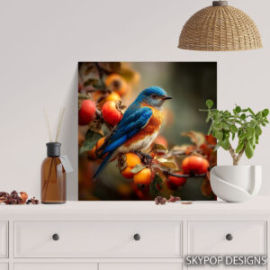 Bluebird Persimmon Art