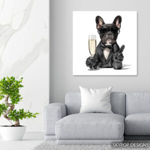 French Bulldog Cheers Art