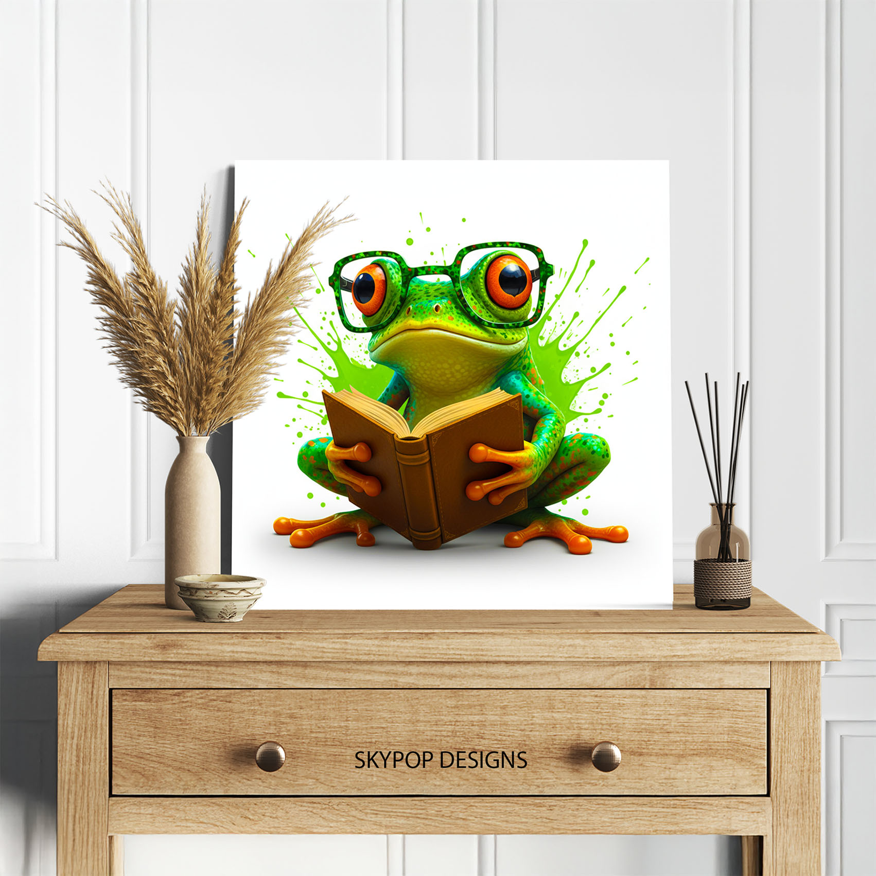 5.jpg Frog Reader Art