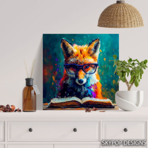 Fox Reading Art
