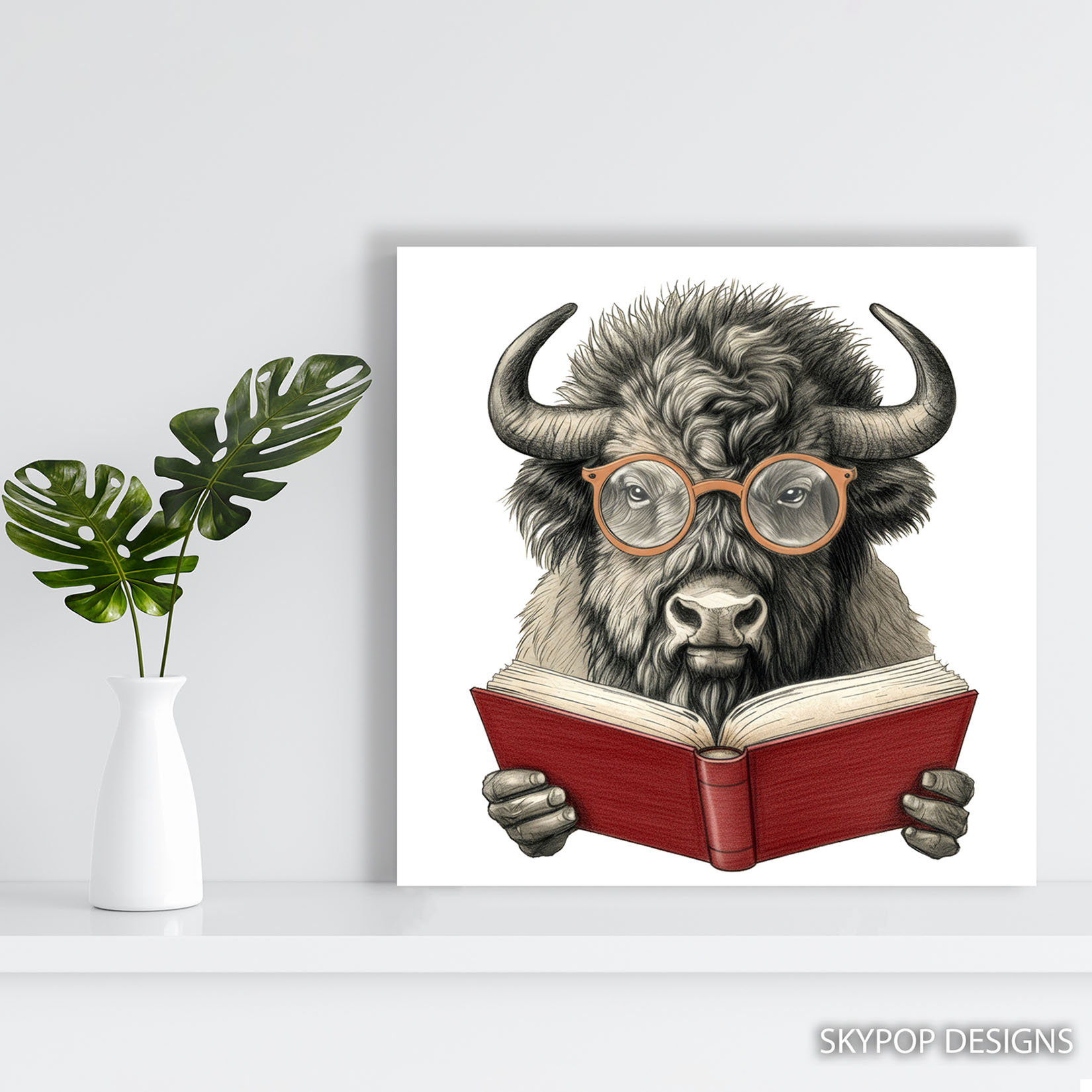 5.jpg Bison Bookworm Art