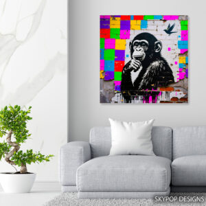 Chimpanzee Bird Art