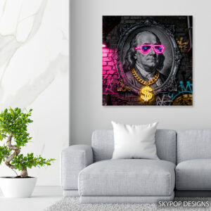 Benjamin Franklin Drip Art