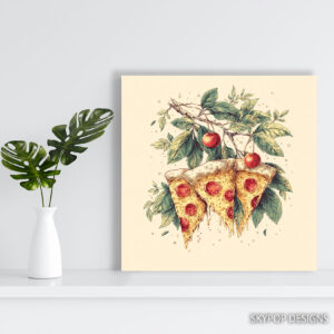 Pizza Cherries Art
