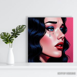 Pop Art Tears Woman Art