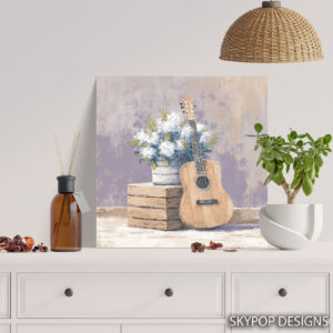 Guitar Hydrangea Art