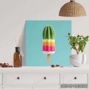 Cactus Ice Cream Art