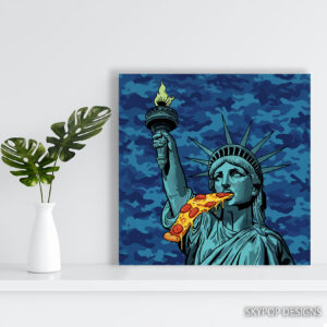 Statue of Liberty Pizza Art