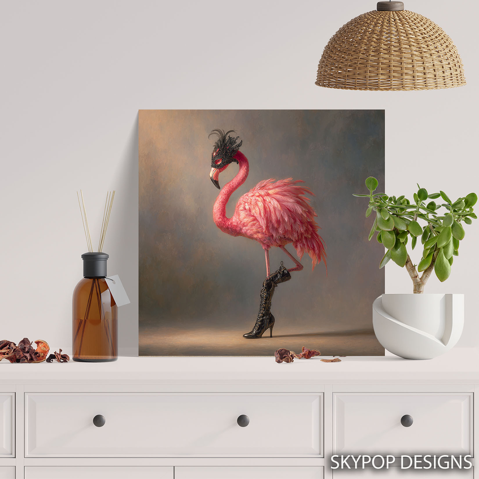 5.jpg Flamingo Masquerade Art