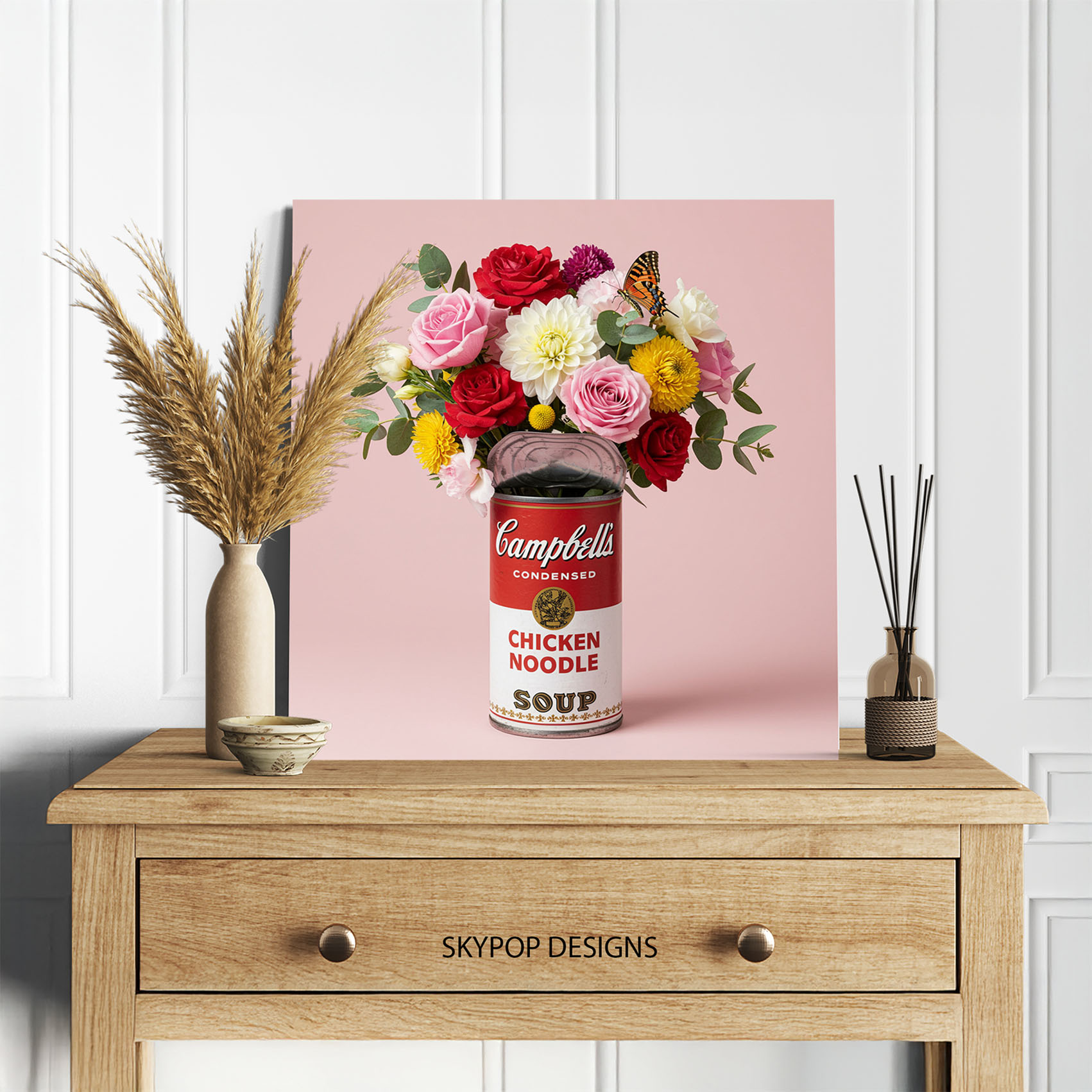 5.jpg Butterfly Rose Dahlia Chrysanthemum Art