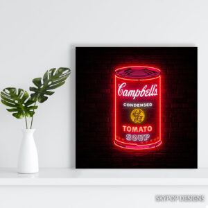 Campbell's Soup Can Neon Art