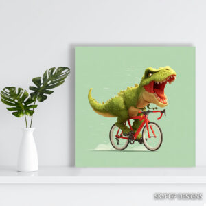 Dinosaur Cycling Fun Art