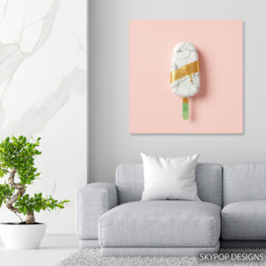 Golden Marble Ice Pop Art