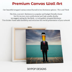 Man with Beer Head Art