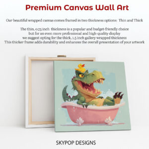 Crocodile Bath Time Fun Art