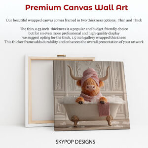 Highland Cow Spa Day Art