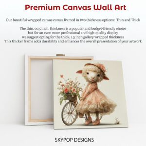 Sheep Floral Bicycle Art