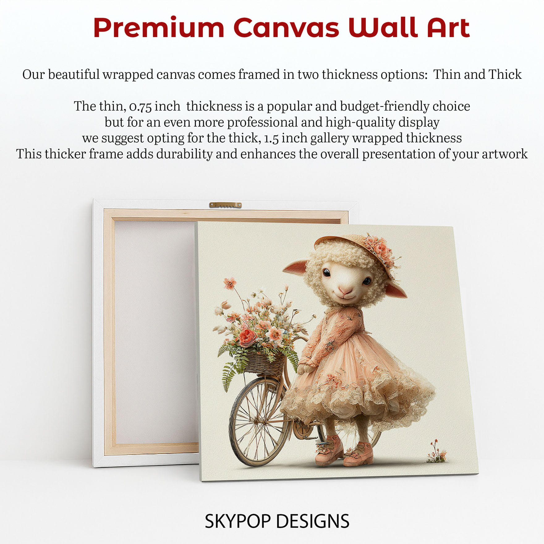 6.jpg Sheep Floral Bicycle Art