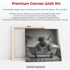 Highland Cow Bath Art