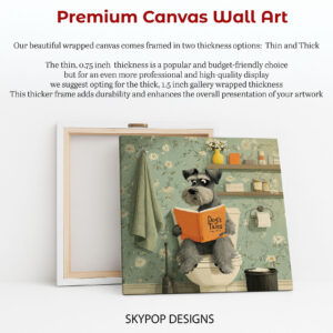 Miniature Schnauzer Reading Art