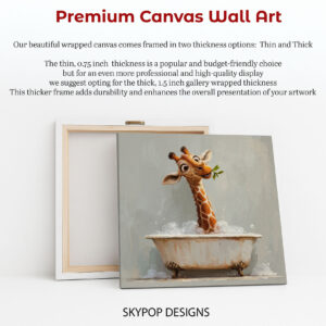 Bathtime Giraffe Art