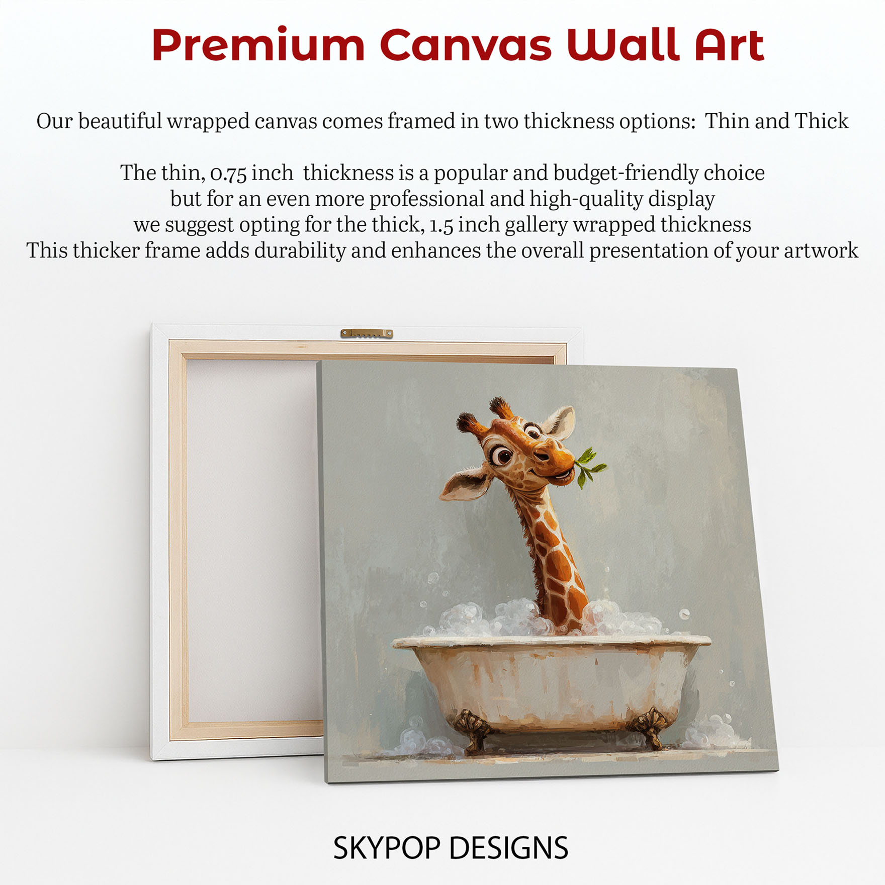 6.jpg Bathtime Giraffe Art