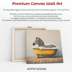 Zebra Bubble Bath Art