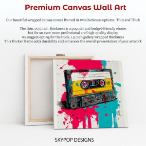 Retro Cassette Tape Art