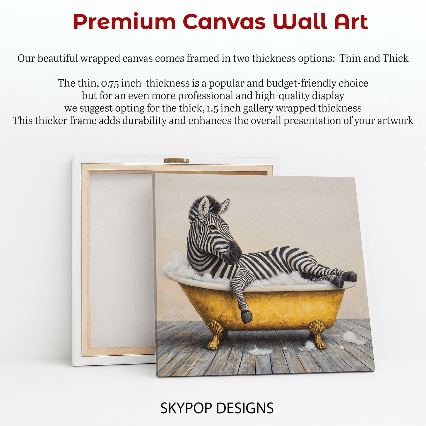 6.jpg Zebra Bath Time Art