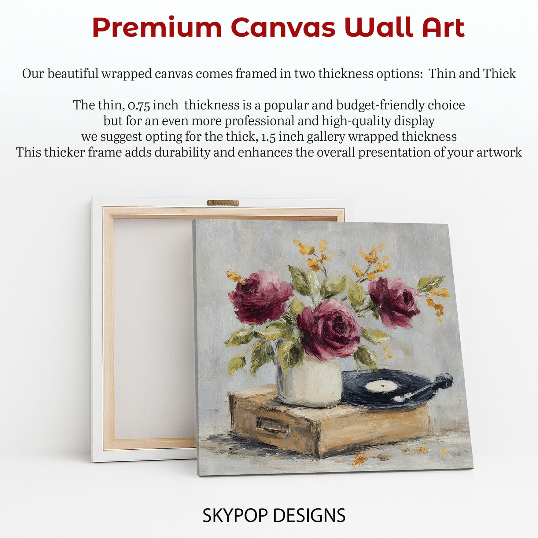 6.jpg Roses Record Player Art