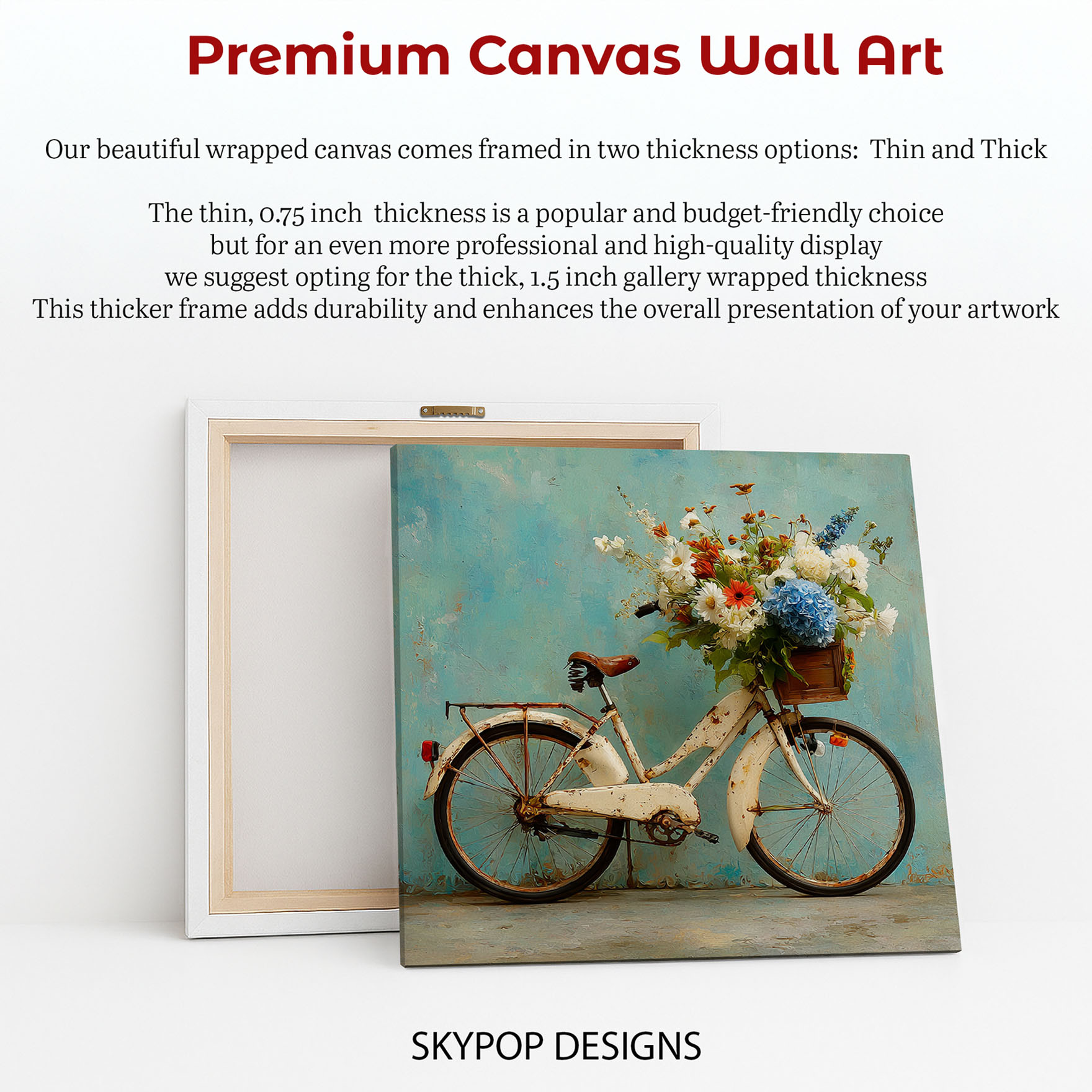 6.jpg Vintage Bicycle Floral Bouquet Art