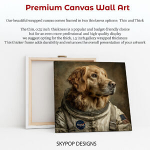 Golden Retriever Astronaut Art