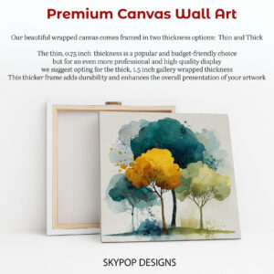 Golden Autumn Trees Art