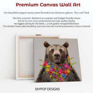 Bear With Flowers Art