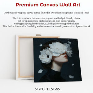 Peony Woman Portrait Art