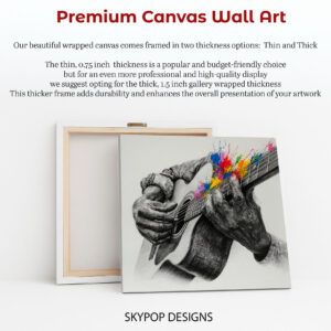 Guitar Riff Splatter Art