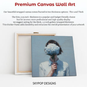 Woman Holding Hydrangea Art