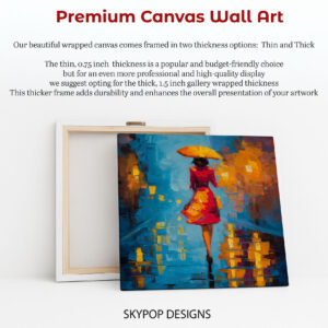 Woman with Umbrella Art