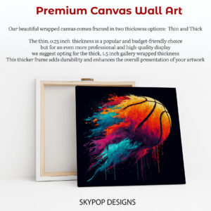 Basketball Splash Abstract Art