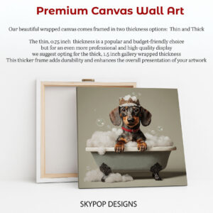 Dachshund Bubble Bath Art