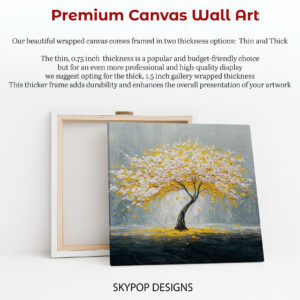 Golden Blossom Tree Art