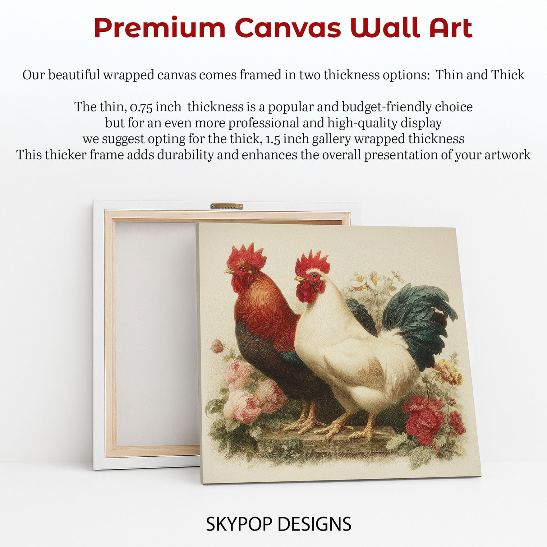 6.jpg Rooster and Roses Art