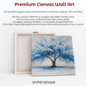 Blue Blossom Tree Art