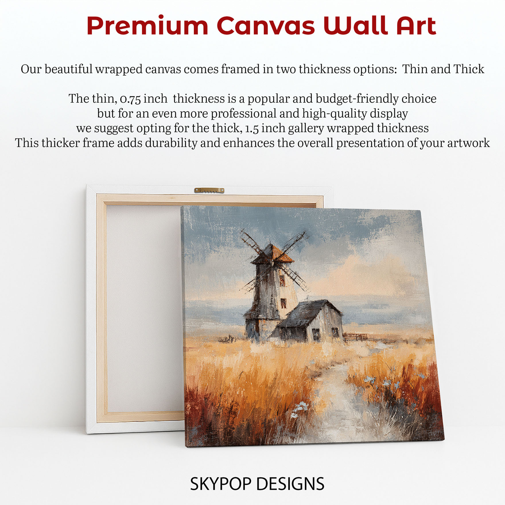 6.jpg Rustic Windmill Landscape Art
