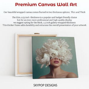 Peony Bloom Portrait Art