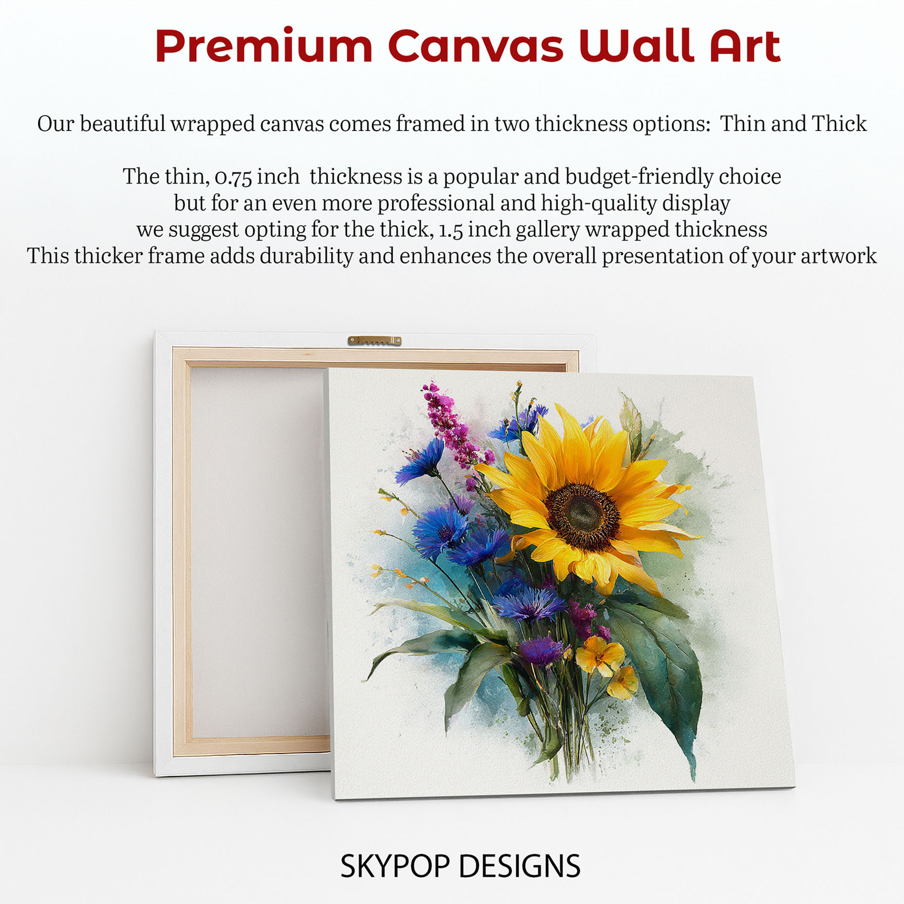 6.jpg Sunflower Cornflower Bouquet Art