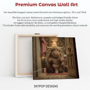 Highland Cow Reading News Art